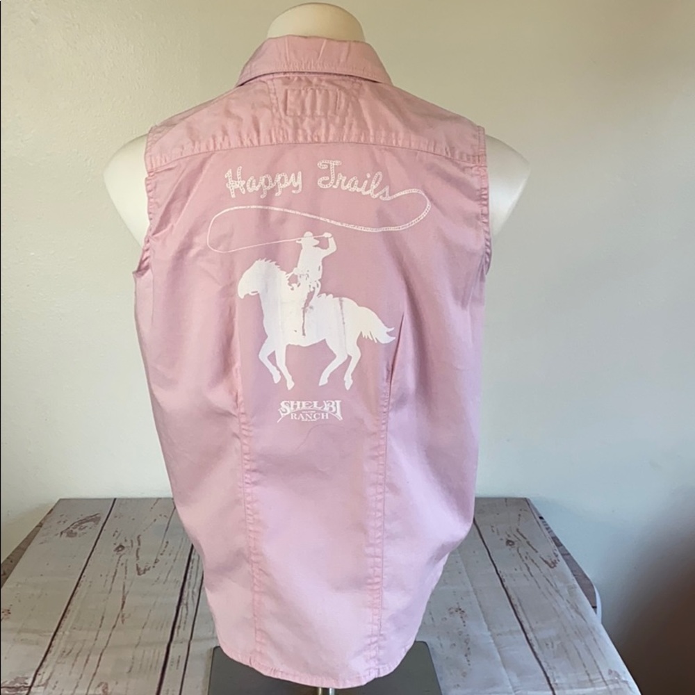DADDYS MONEY Pink sleeveless top size XL